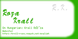 roza krall business card